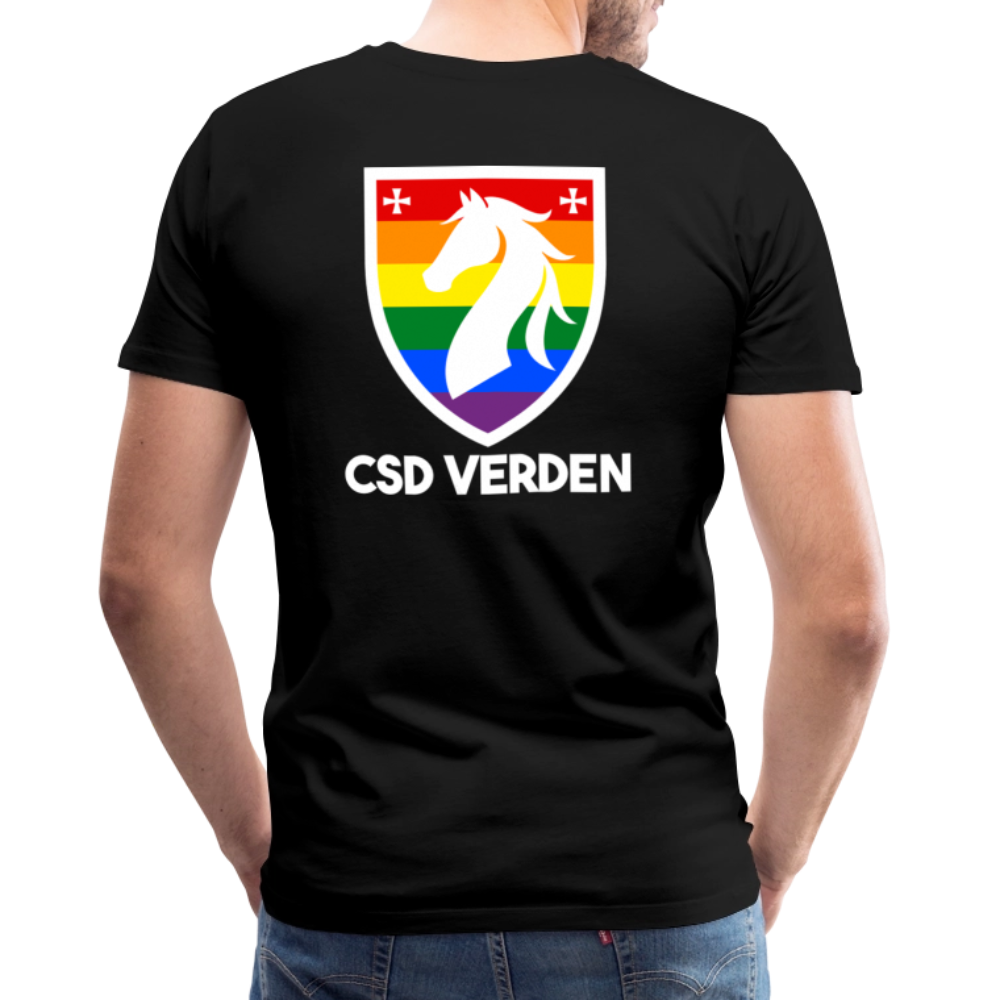 CSD Verden Premium Pride T-Shirt Doppelseitig - Schwarz