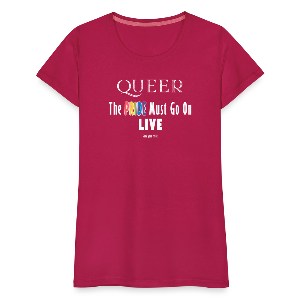 PRIDE Must Go On T-Shirt Germany Tour 2025 - tailiert (dunkelpink) - dunkles Pink