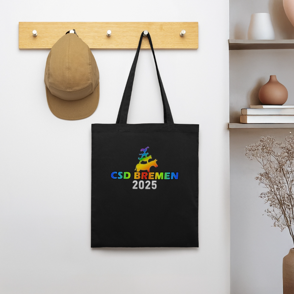 CSD BREMEN 2025 | Pride Bio-Stoffbeutel [SIMPLE] - Schwarz