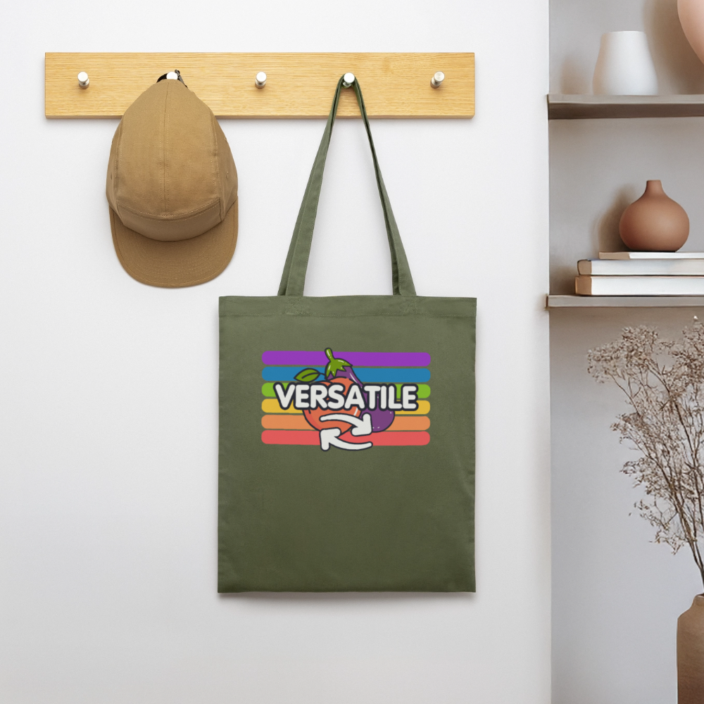 Versatile Gay | Pride Bio-Stoffbeutel - Khaki