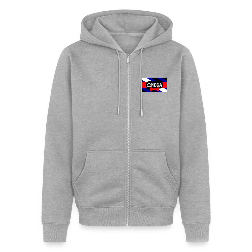 OMEGA Puppy Flag | Puppy Kink Pride | Premium Kapuzenjacke - Grau meliert