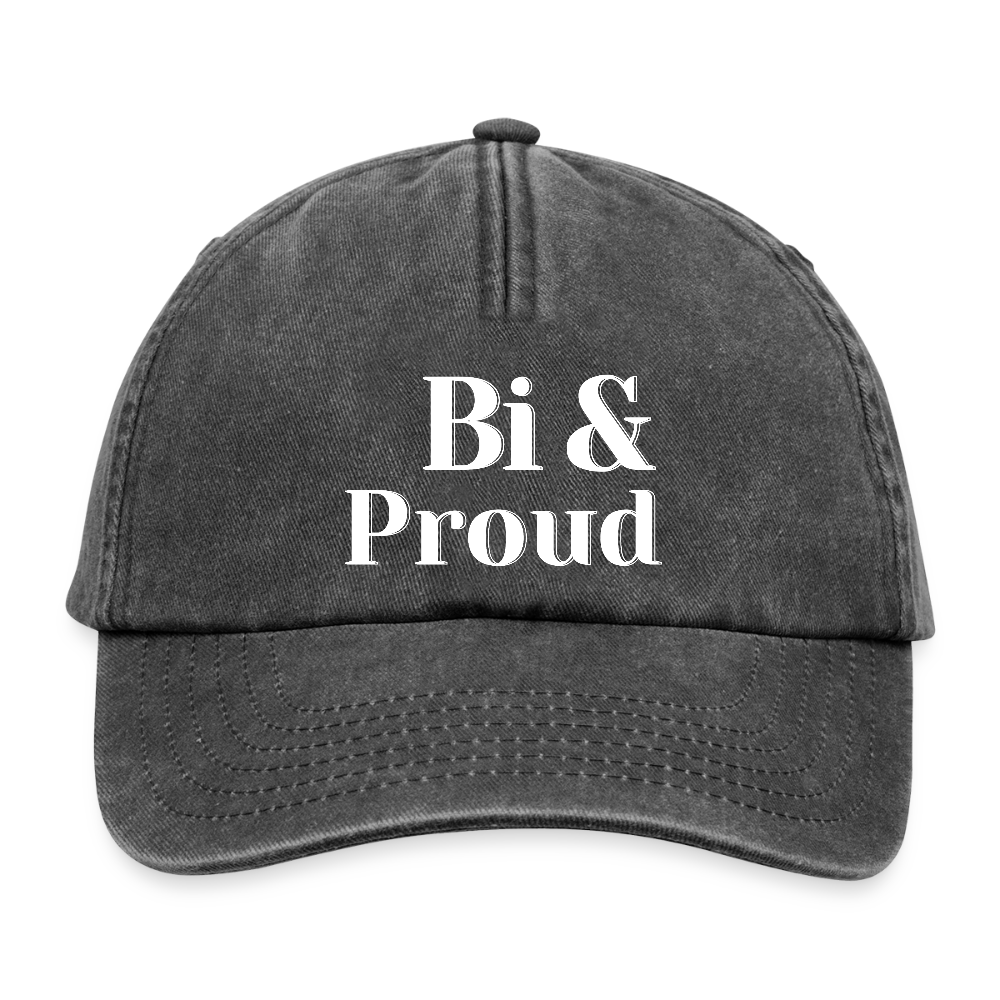 Bi & Proud | Pride Vintage Cap [SIMPLE] - Vintage Schwarz
