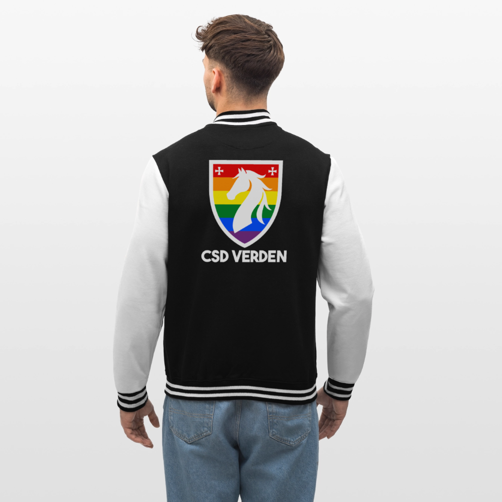 CSD Verden | Pride College-Sweatjacke - Schwarz/Weiß