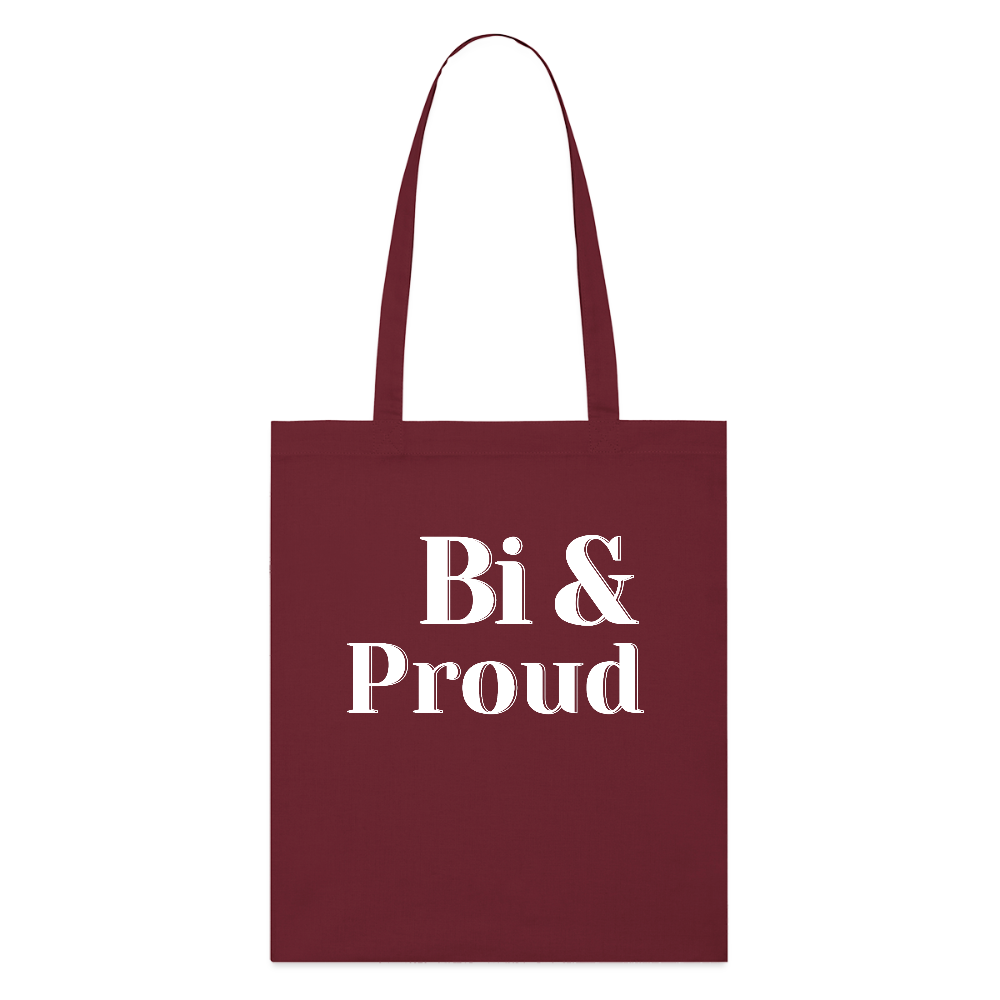 Bi & Proud | Pride Bio-Stoffbeutel [SIMPLE] - Burgunderrot