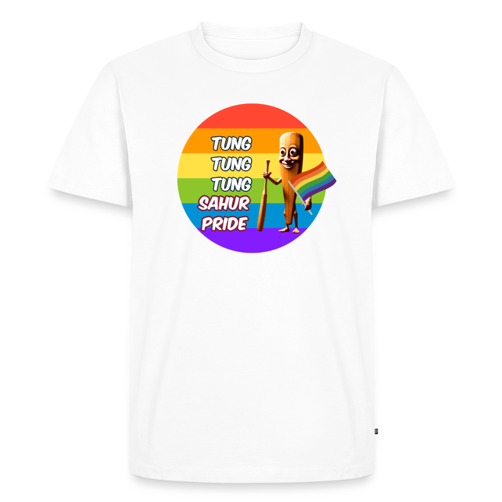 Tung Tung Tung Sahur Pride Premium T-Shirt - Weiß