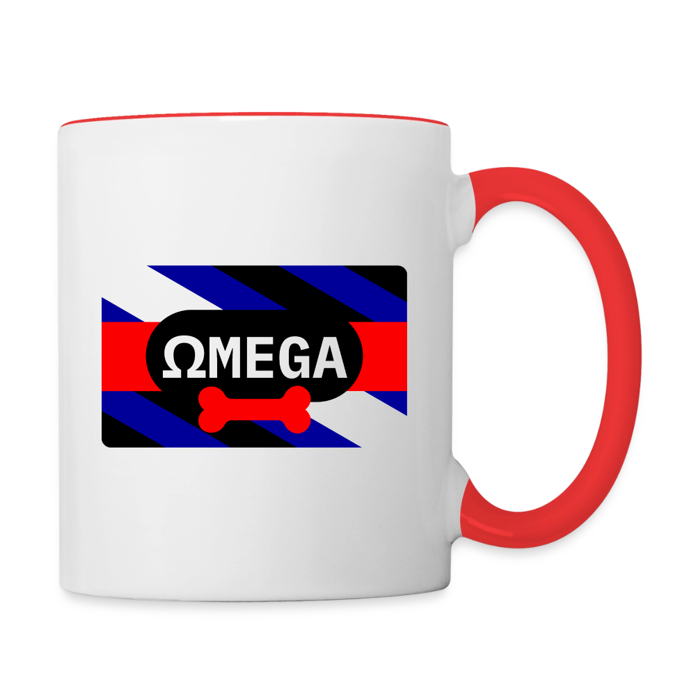 OMEGA Puppy Flag Cup | Puppy Kink Pride |Tasse zweifarbig - Weiß/Rot