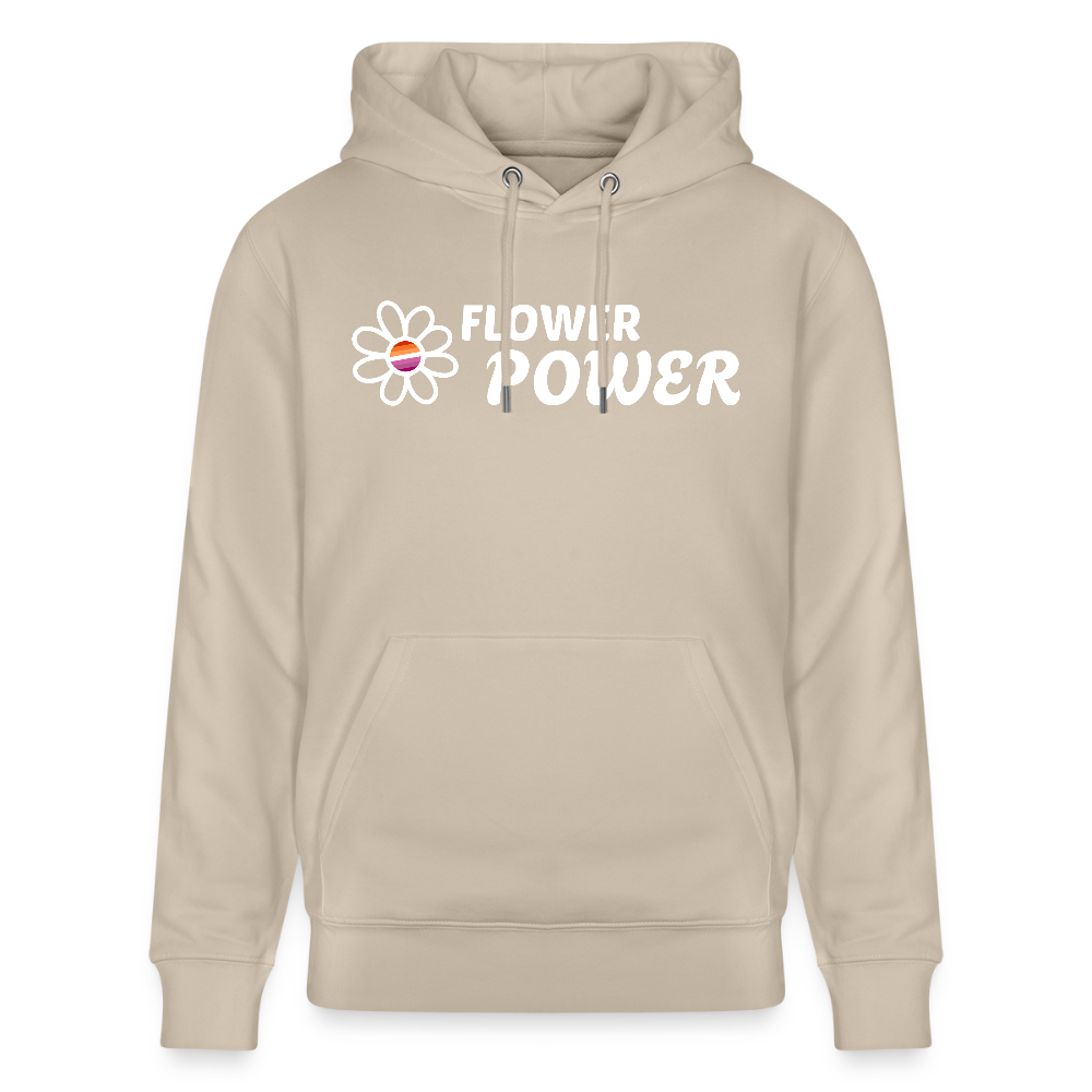 Flower Power | Lesbian Pride Bio-Hoodie Unisex - Beige