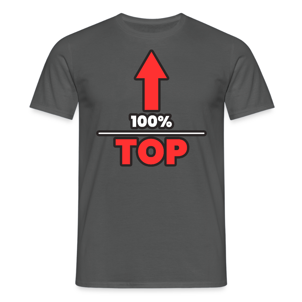 100% TOP [PFEIL] | Kink Fetish Pride T-Shirt - Anthrazit
