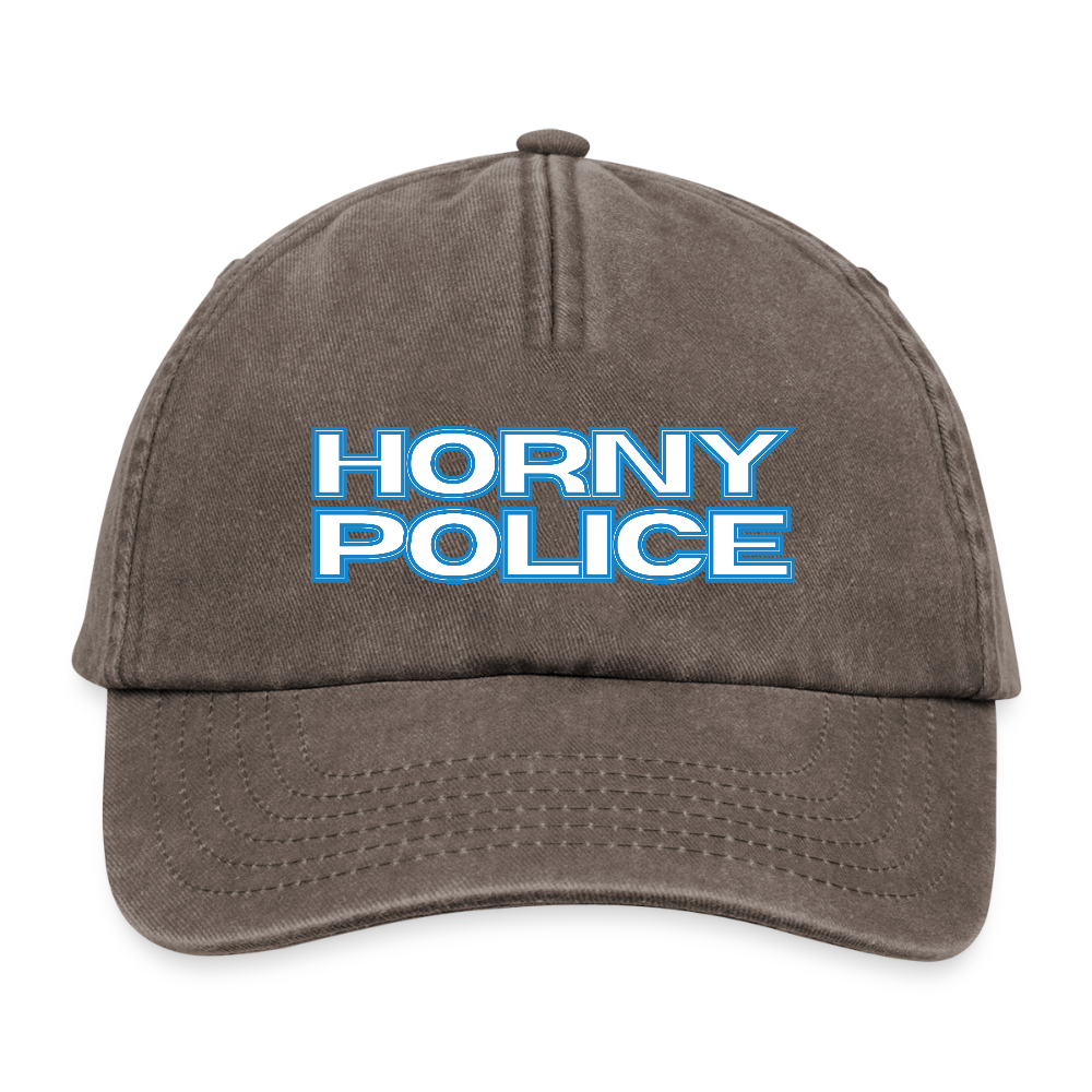 HORNY POLICE | Kink Fetish Pride Vintage Cap - Vintage Braun