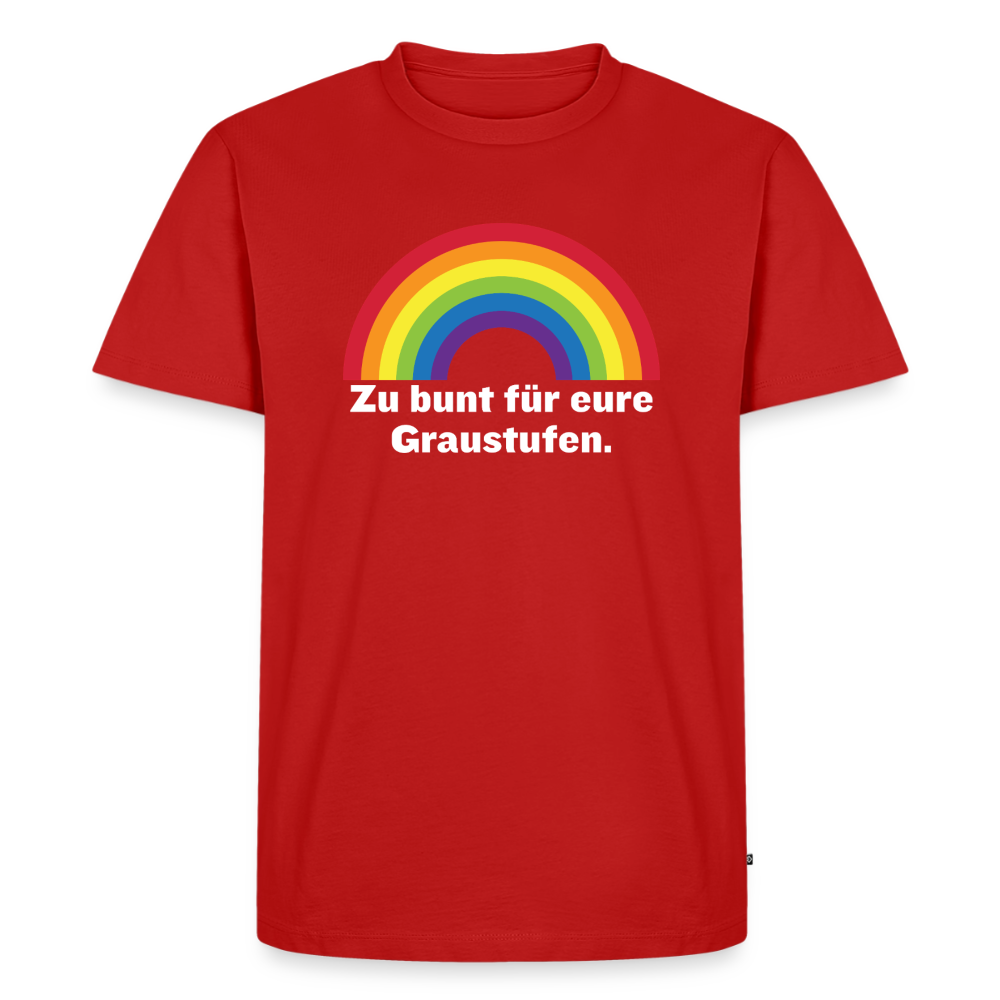 Zu bunt für eure Graustufen Premium Pride T-Shirt - Rot