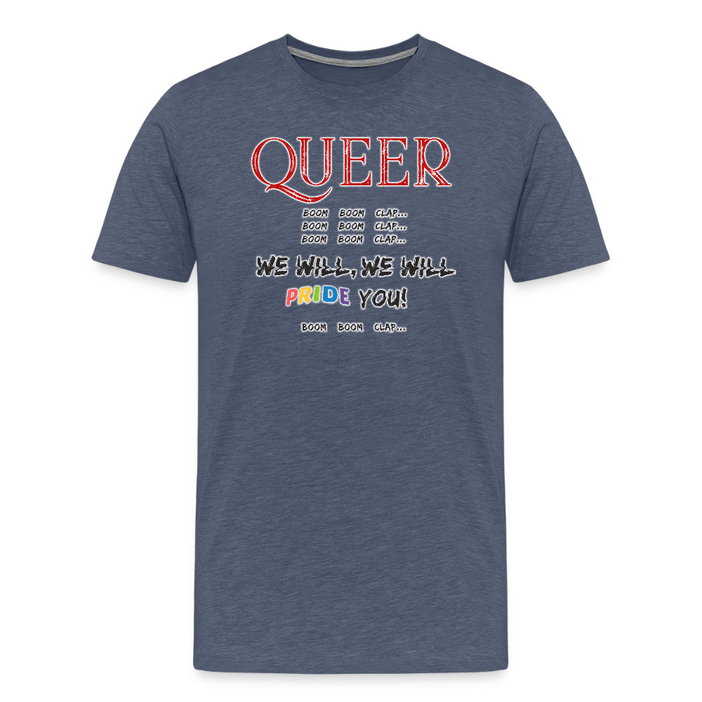 Pride T-Shirt QUEER | Germany Tour 2025 - Blau meliert
