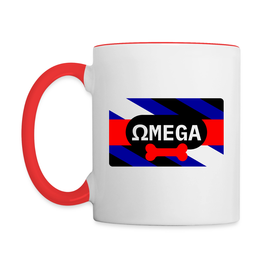 OMEGA Puppy Flag Cup | Puppy Kink Pride |Tasse zweifarbig - Weiß/Rot