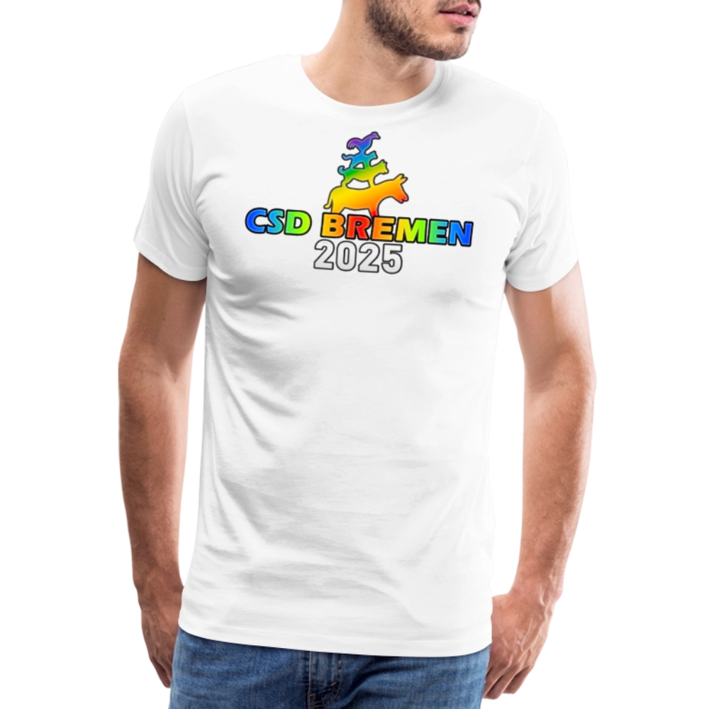 CSD Bremen 2025 Pride Premium T-Shirt - Weiß