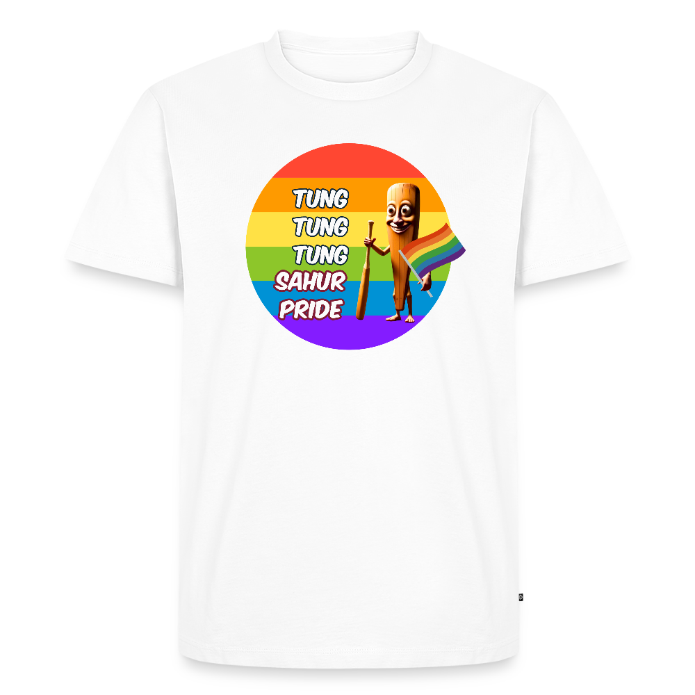 Tung Tung Tung Sahur Pride Premium T-Shirt - Weiß