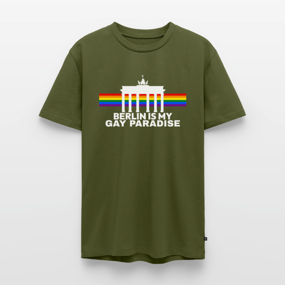 BERLIN IS MY GAY PARADISE Premium Pride T-Shirt - Khaki