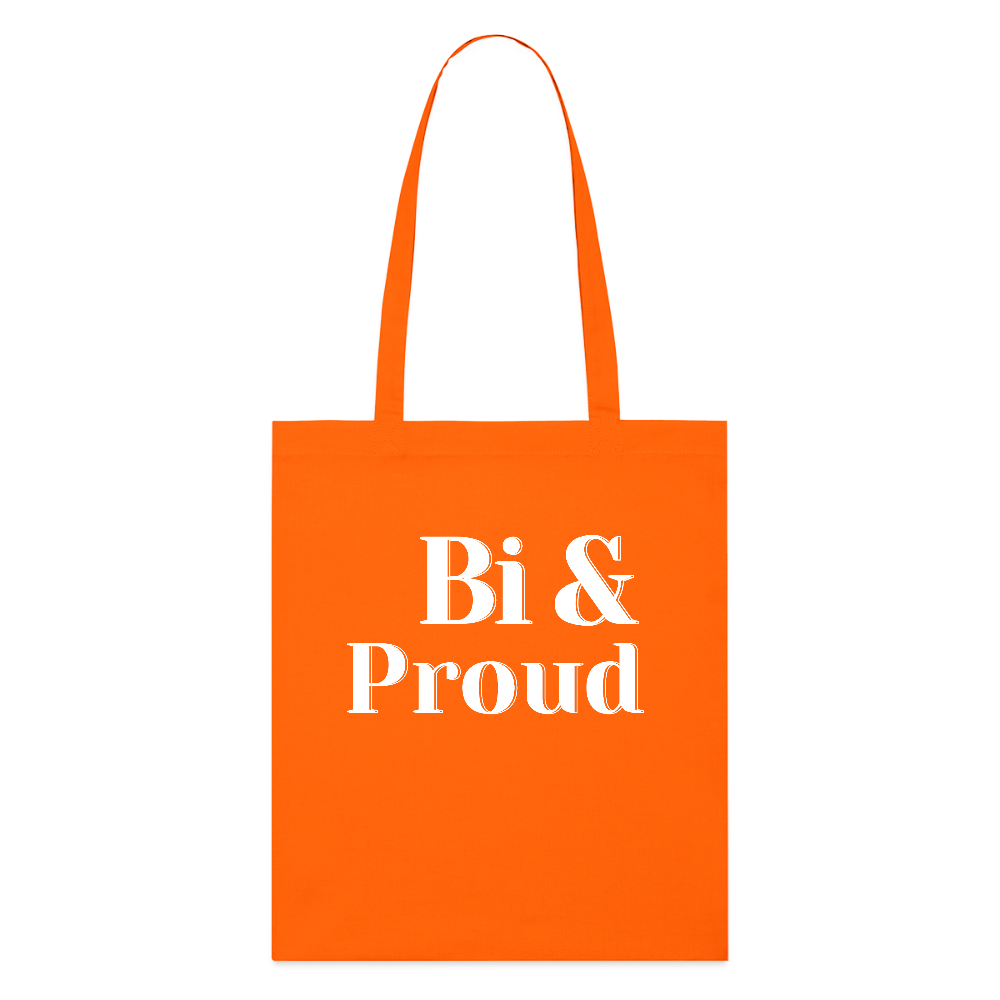 Bi & Proud | Pride Bio-Stoffbeutel [SIMPLE] - Tieforange