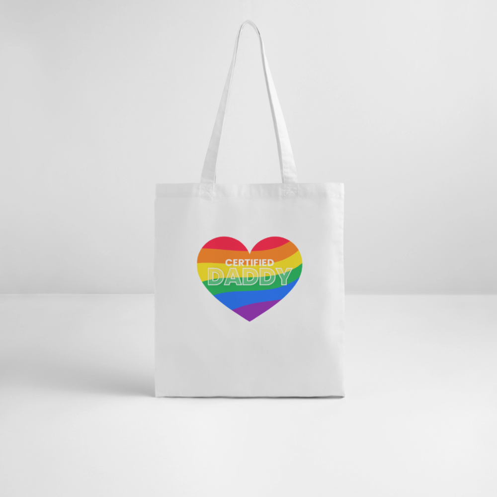 CERTIFIED DADDY | Kink Fetish Pride Bio-Stoffbeutel - Weiß