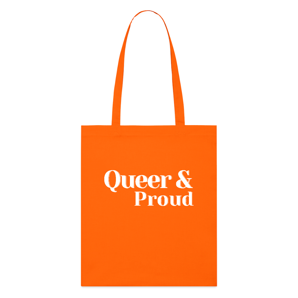Queer & Proud | Pride Bio-Stoffbeutel [SIMPLE] - Tieforange