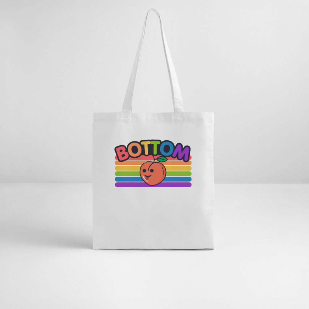 Bottom Gay by PrideLAB | Pride Bio-Stoffbeutel - Weiß