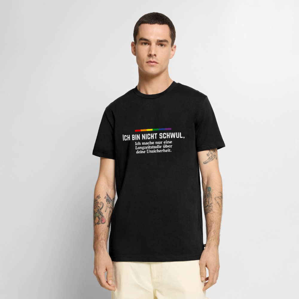 ICH BIN NICHT SCHWUL Premium Pride T-Shirt - Schwarz