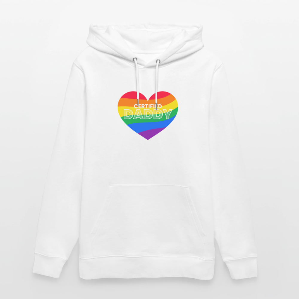 CERTIFIED DADDY | Kink Fetish Pride Bio-Hoodie Unisex - Weiß