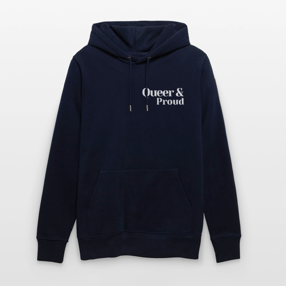 Queer & Proud | Pride Bio-Hoodie Unisex - Navy