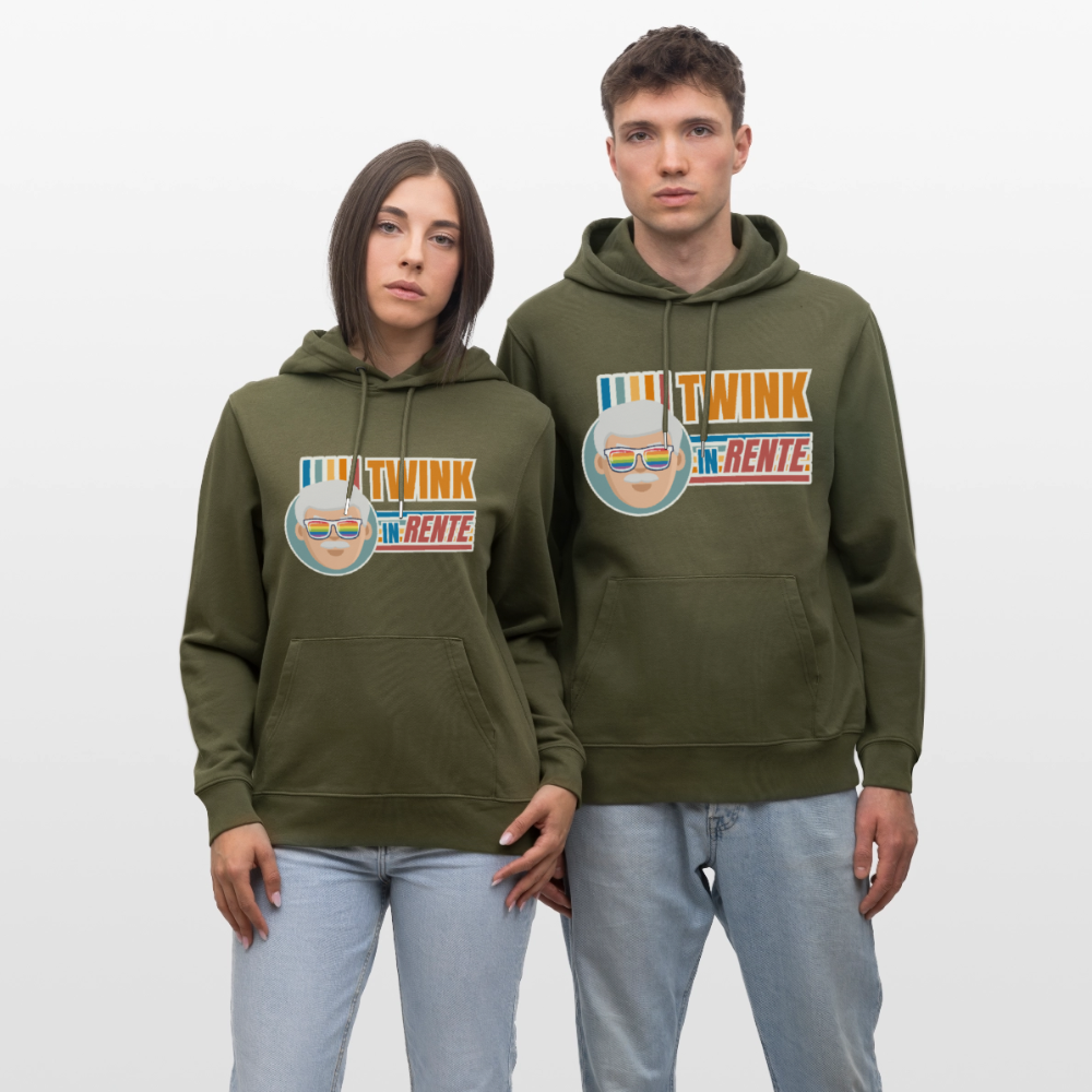 Twink in Rente! | Pride Bio-Hoodie Unisex - Khaki Grün