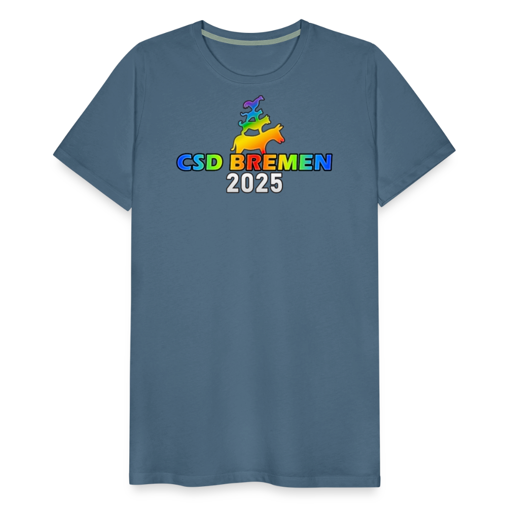 CSD Bremen 2025 Pride Premium T-Shirt - Blaugrau