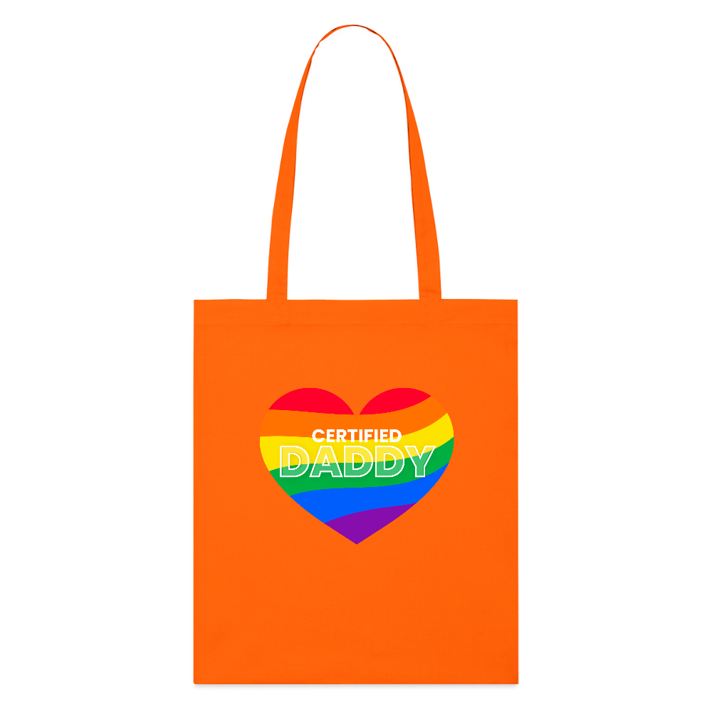 CERTIFIED DADDY | Kink Fetish Pride Bio-Stoffbeutel - Tieforange
