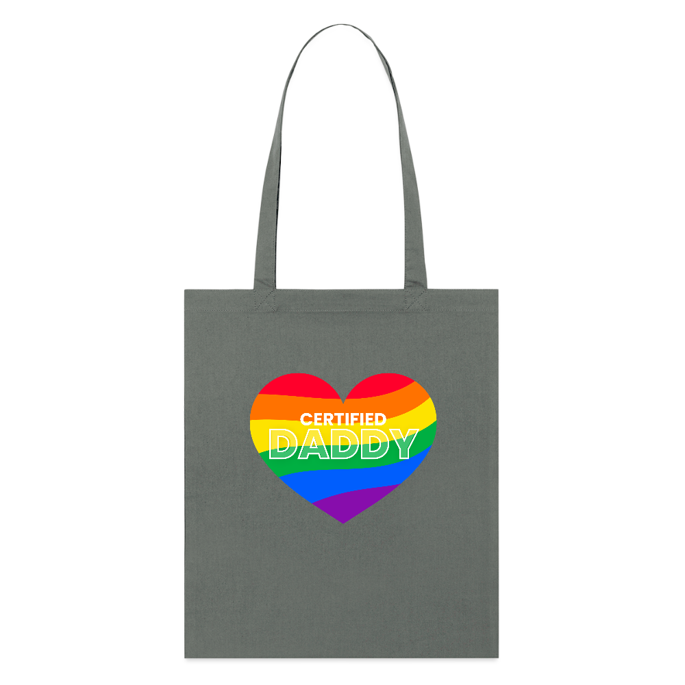 CERTIFIED DADDY | Kink Fetish Pride Bio-Stoffbeutel - Anthrazit