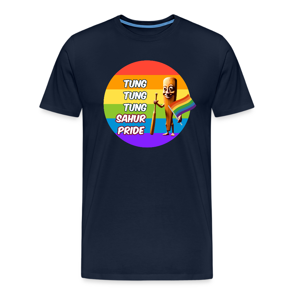 Tung Tung Tung Sahur Pride Premium T-Shirt - Navy