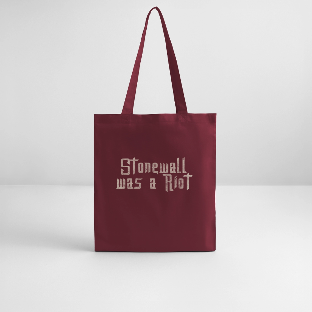 Stonewall was a Riot | Pride Bio-Stoffbeutel - Burgunderrot