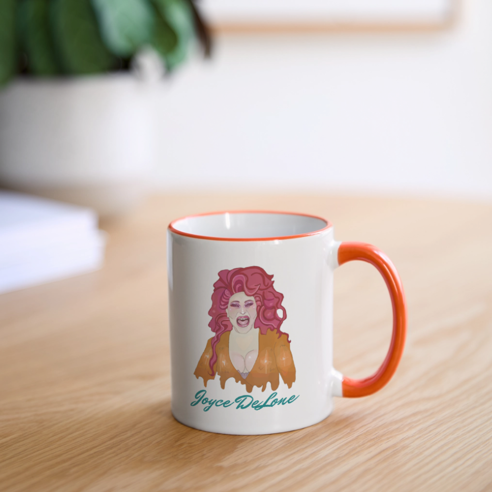 Joyce DeLone Fan-Tasse - Weiß/Orange