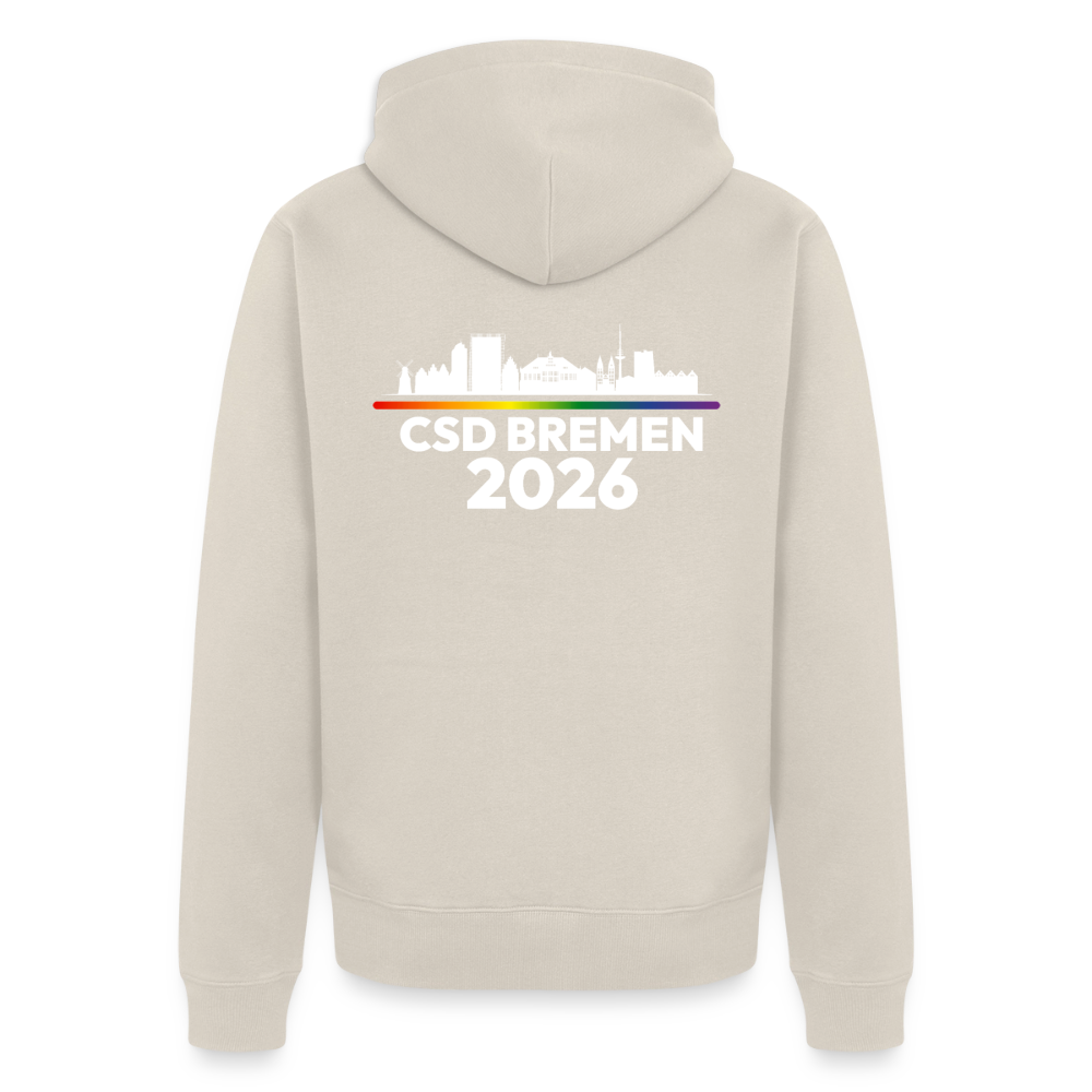 CSD BREMEN 2026 PRIDE | Premium Kapuzenjacke - Beige