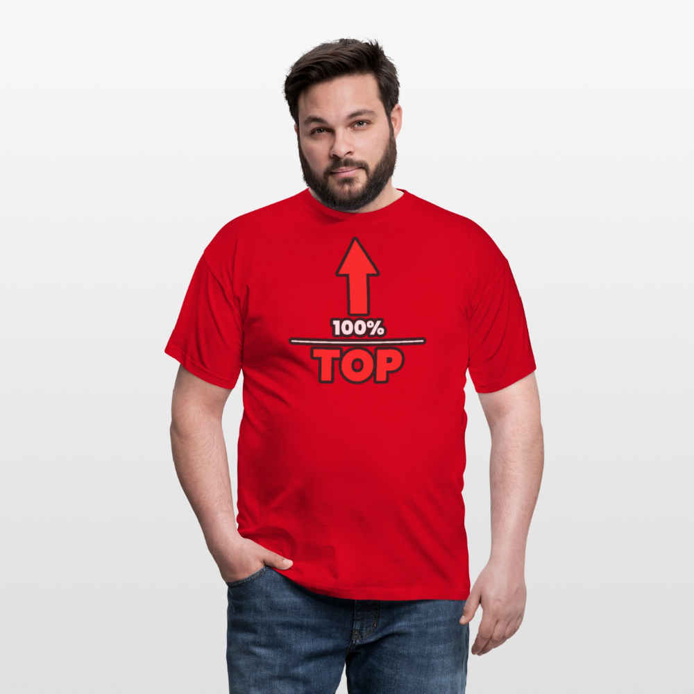 100% TOP [PFEIL] | Kink Fetish Pride T-Shirt - Rot