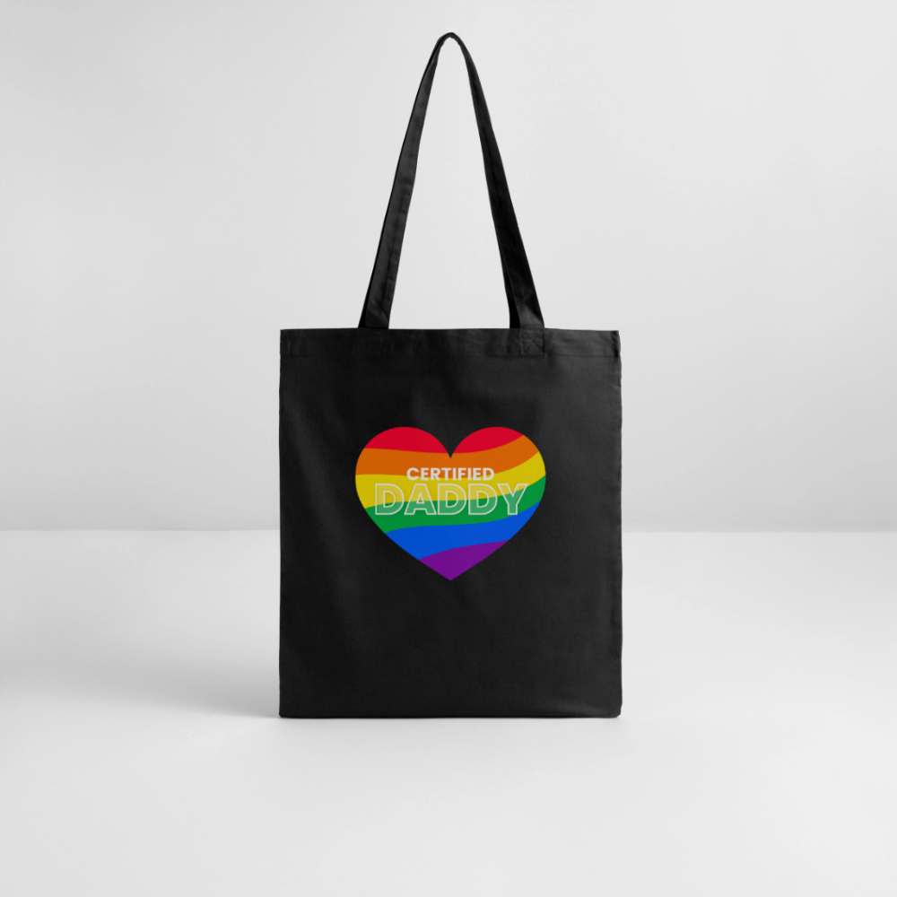 CERTIFIED DADDY | Kink Fetish Pride Bio-Stoffbeutel - Schwarz