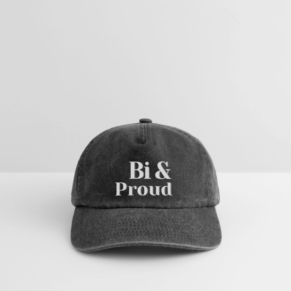 Bi & Proud | Pride Vintage Cap [SIMPLE] - Vintage Schwarz
