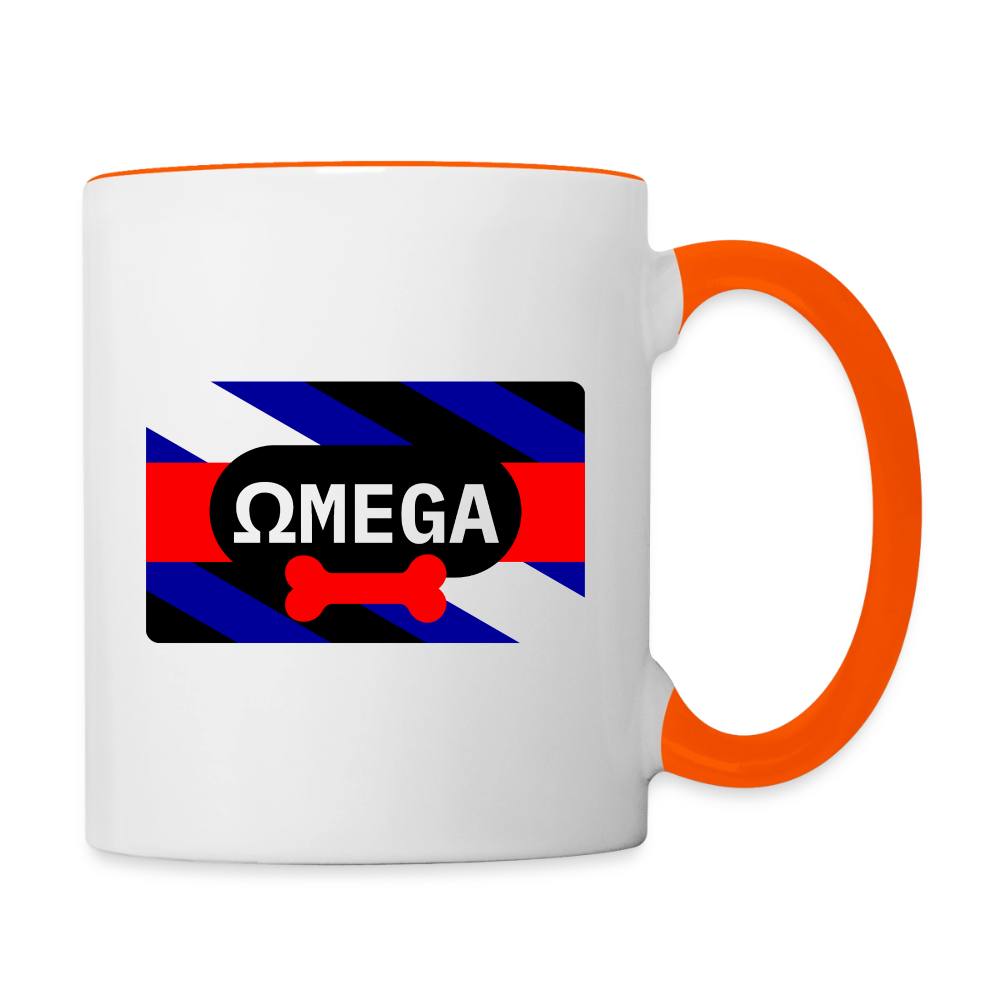 OMEGA Puppy Flag Cup | Puppy Kink Pride |Tasse zweifarbig - Weiß/Orange