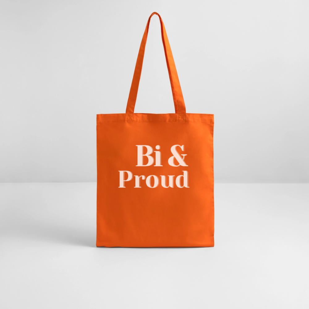 Bi & Proud | Pride Bio-Stoffbeutel [SIMPLE] - Tieforange
