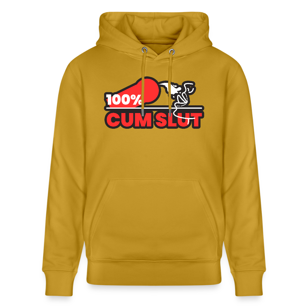100% CUM SLUT | Kink Fetish Pride Bio-Hoodie Unisex - Ocker