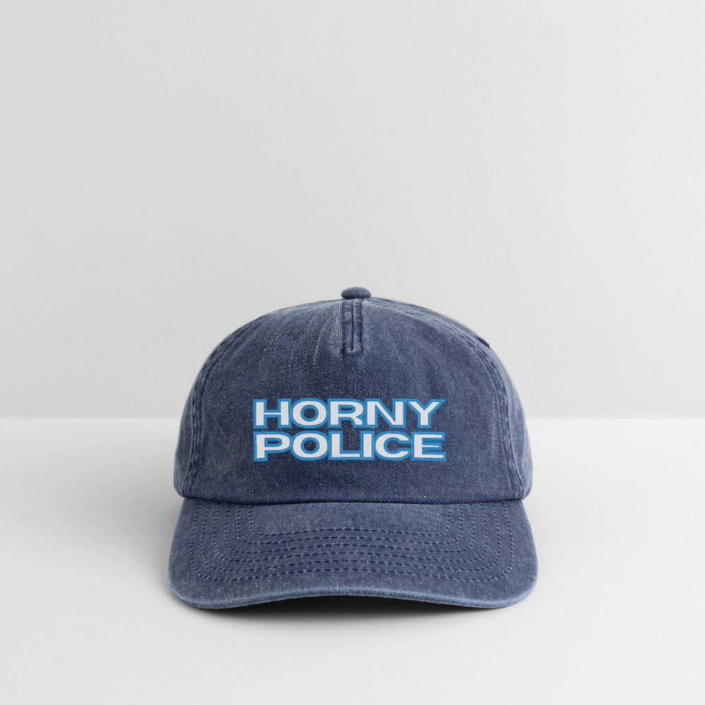 HORNY POLICE | Kink Fetish Pride Vintage Cap - Vintage Denim