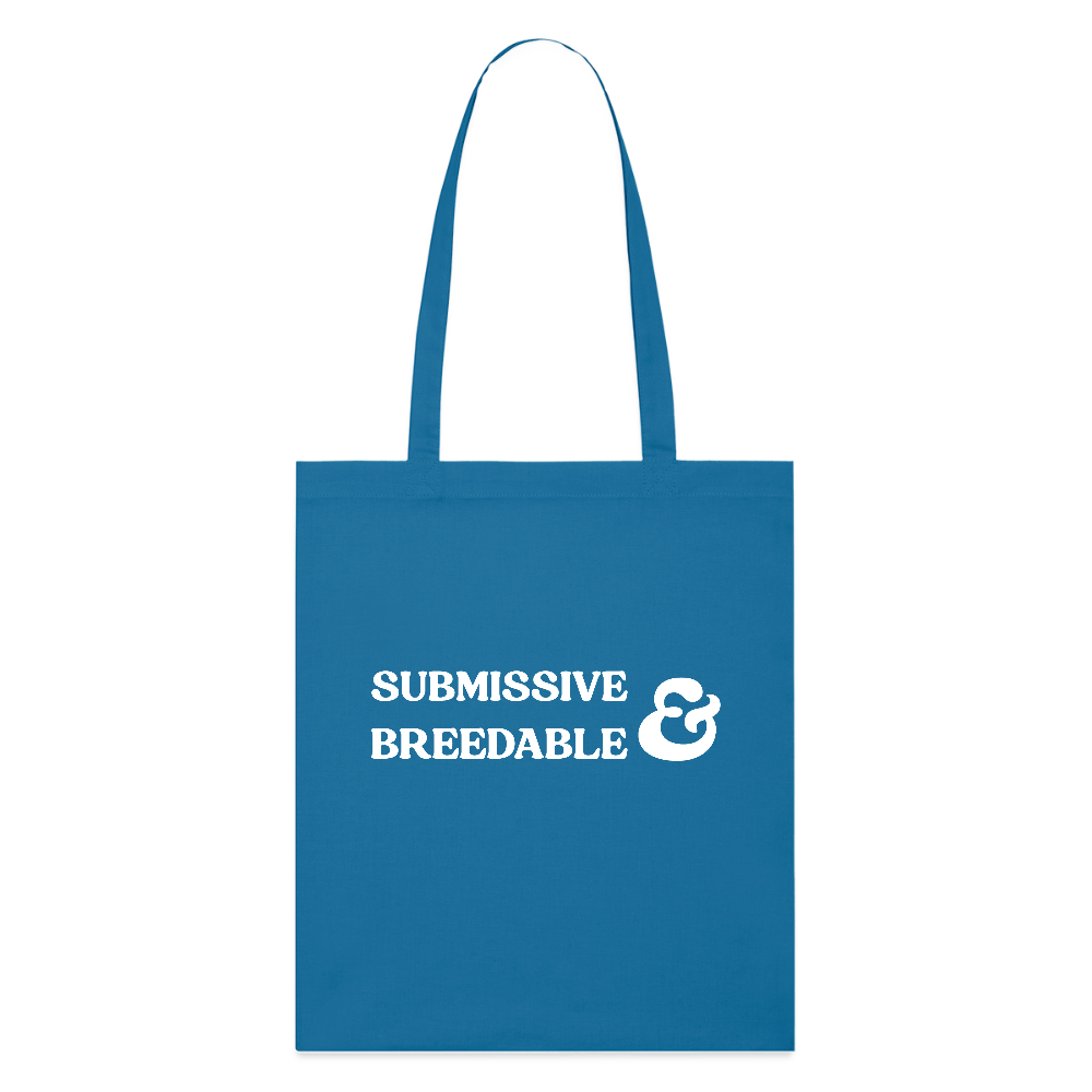 Submissive & Breedable | Kink Fetish Pride Bio-Stoffbeutel - Königsblau