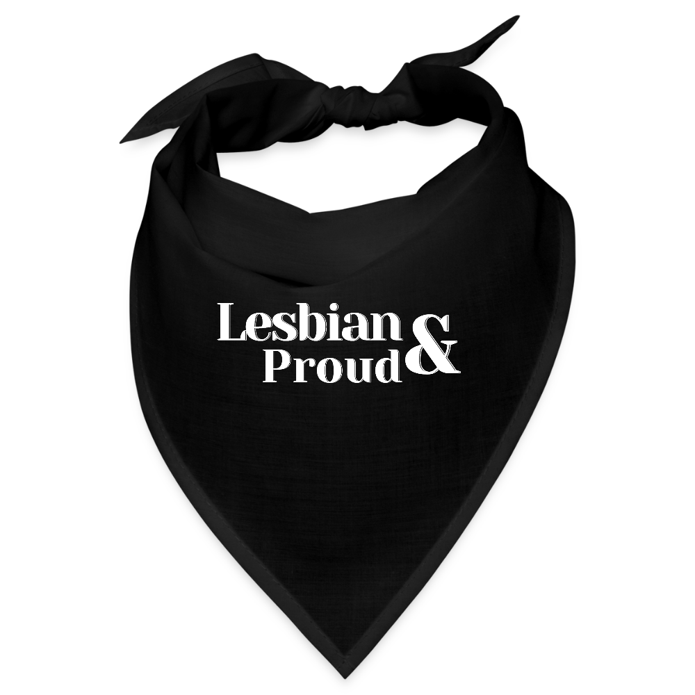 Lesbian & Proud | Pride Bandana [SIMPLE] - Schwarz