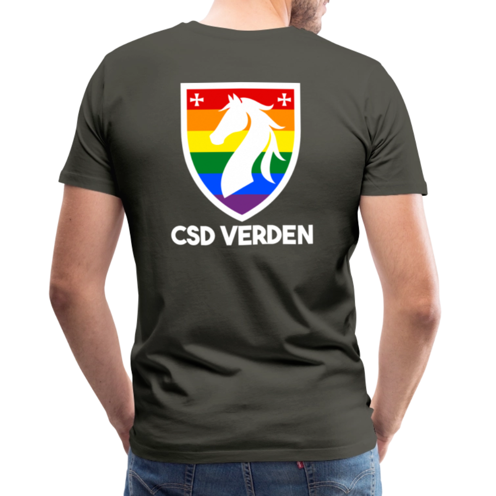 CSD Verden Premium Pride T-Shirt Doppelseitig - Asphalt