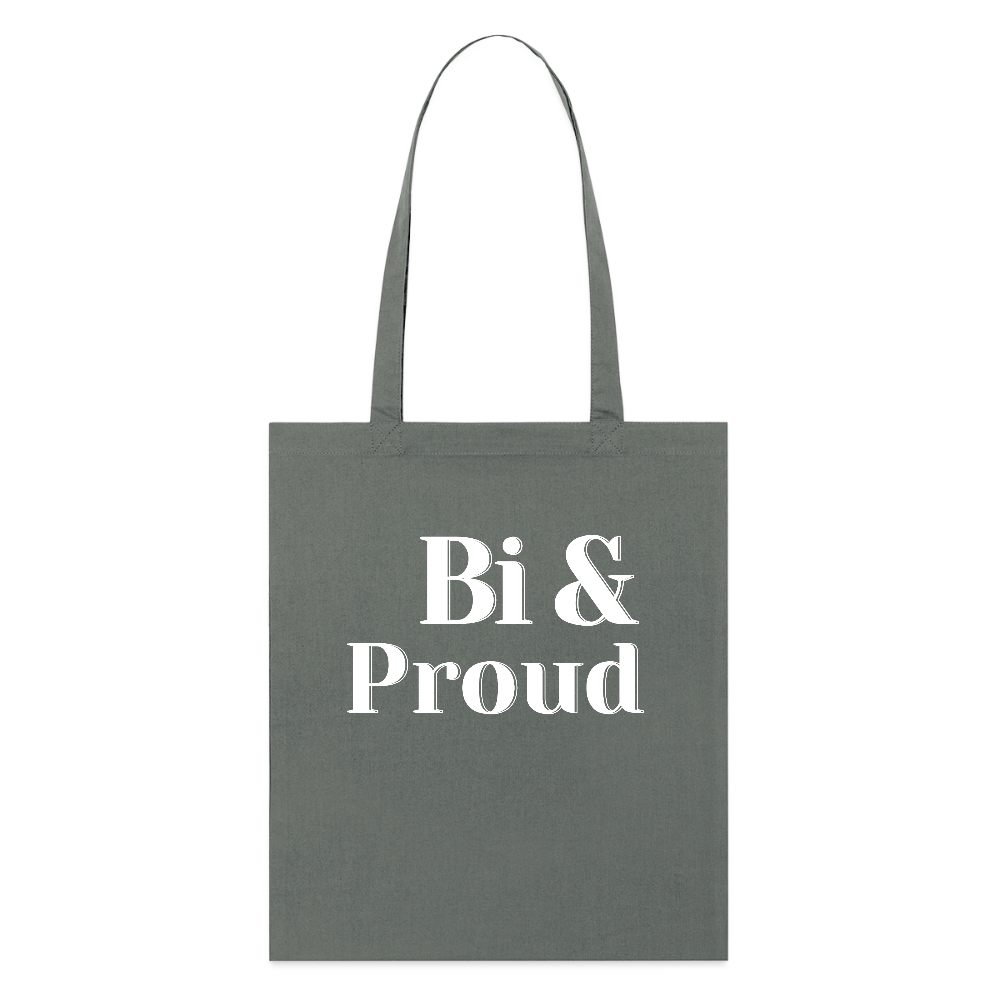 Bi & Proud | Pride Bio-Stoffbeutel [SIMPLE] - Anthrazit