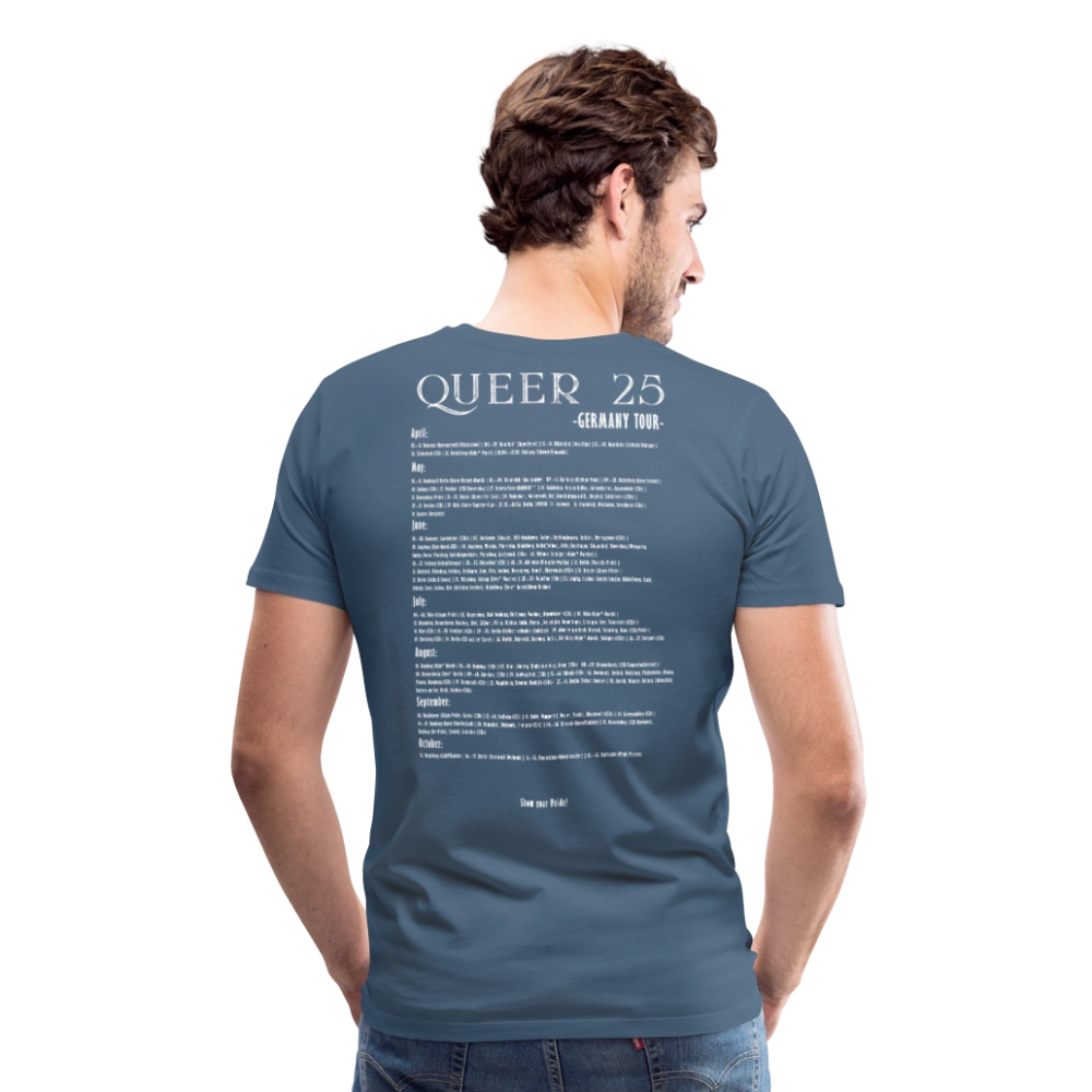 Pride T-Shirt QUEER | Germany Tour 2025 - Blaugrau