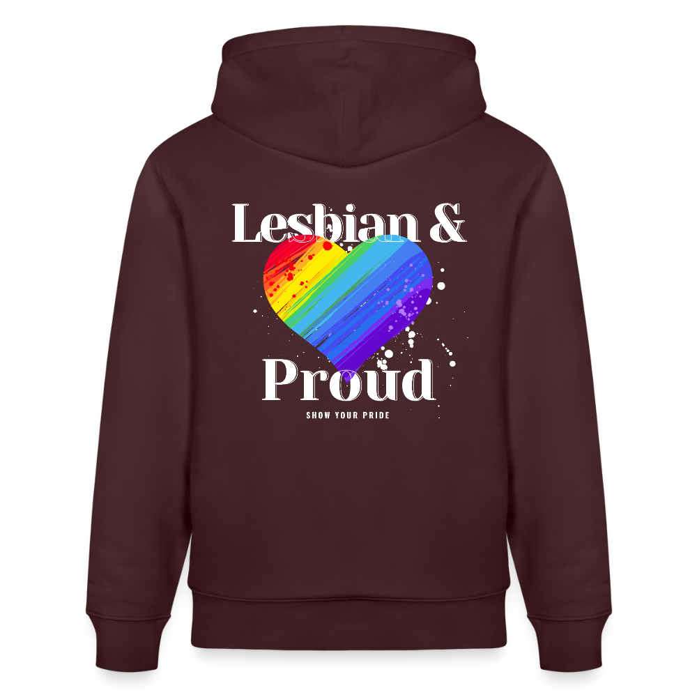 Lesbian & Proud | Pride Bio-Hoodie Unisex - Maroon