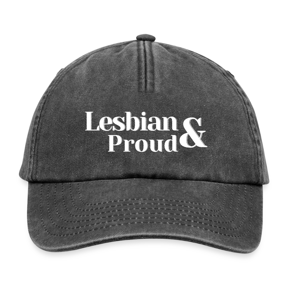 Lesbian & Proud | Pride Vintage Cap [SIMPLE] - Vintage Schwarz