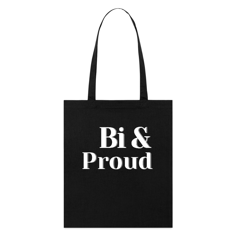 Bi & Proud | Pride Bio-Stoffbeutel [SIMPLE] - Schwarz