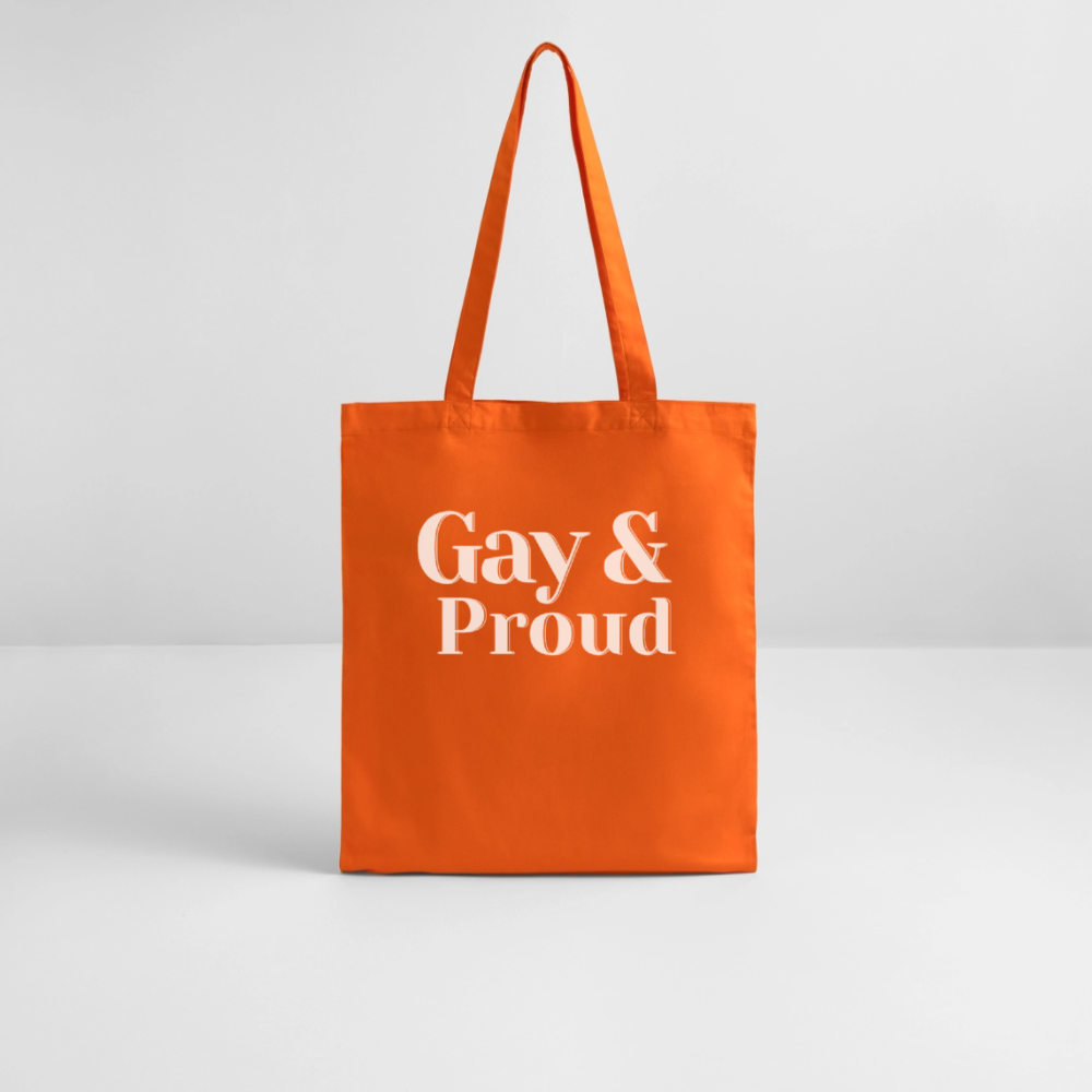 Gay & Proud | Pride Bio-Stoffbeutel [SIMPLE] - Tieforange